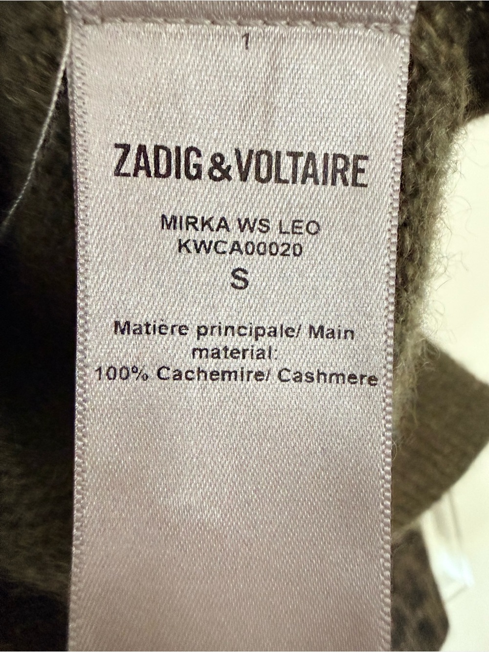 Zadig & Voltaire Leopard Print V-Neck Cardigan - Cashmere - S - Picture 3 of 5